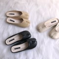 Miniatyrbild 3 av 5: Tabi Ninja Skor Kvinna Mikrofiber Läder Bekväma plattor Delad tå Tofflor Mjuk botten Loafers Rejäla shorts dammockasiner 35-40 coffee flats 6.5