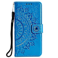 Miniatyrbild 2 av 4: Plånbok med tryckt mandalamönster med flip-back- case för Samsung Galaxy A7/a750-lila Blue