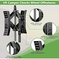 Miniatyrbild 4 av 6: RVPNR RV Hjulklossstabilisator,Camper X Chocks Hjulstabilisator, Heavy Duty Hjulklossar för släpvagnar (2 paket) med insexhylsa, råtta Black