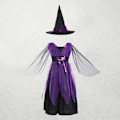Miniatyrbild 2 av 4: Barn Häxa Kostym Flickor Saga Trollkarl Klänning Barn Halloween Pumpa Kläder Baby Fladdermus Spindel Fest Cosplay Outfit 2-15T DV16D0 4-5 Years