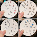 Miniatyrbild 2 av 5: Koreanskt mode små geometriska örhängen för kvinnor Set Flera par-a12