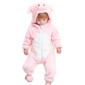 Miniatyrbild 1 av 5: Unisex baby Vinter Höst Flanell Huva Romper Cosplay Jumpsuit snabbt pig 110