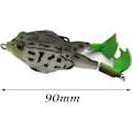 Miniatyrbild 5 av 6: Eterspr 2 stycken grodbeten, silikon groda fiskedrag, dubbla propeller grodor Soft Bait, för fiskeutrustning, fiskeentusiaster