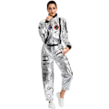 Miniatyrbild 2 av 4: Barn och vuxna rymddräkt jumpsuit flyg astronaut dräkt cosplay kostym unisex uniform halloween utklädning present rymddräkt L Kids
