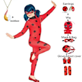 Miniatyrbild 1 av 4: 2024 Jul Barnkläder Karneval Barnkläder Karneval Halloween Födelsedagsfest Barnkläder Nyckelpiga M 110-120cm Superhero 8pcs Doll