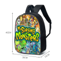Miniatyrbild 4 av 4: Vattentät Mina sjungande monster printed Mina sjungande monster Printed Barnryggsäck Skolväska Reseryggsäck för pojkar Flickor Ryggsäck Skola B D