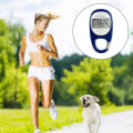 Miniatyrbild 3 av 4: 3d digital enkel gångavståndsklämma på stegräknare Stegräknare med klämma, minne Gångavstånd Miles/km Träning Fitness Aktivitet Kalor Blue