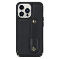 Miniatyrbild 3 av 5: För Iphone 12/12 Pro Korthållare Phone case Armband Kickstand Pu Läder+tpu Cover Black