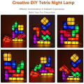 Miniatyrbild 5 av 5: Tetris Lampe, 3d Diy Led Tetris Stapelbares Nachtlicht 7 Farben Induktionsverriegelung Schreibtischlampe Magic Blocks Pussel Spielzeug Fr K null none