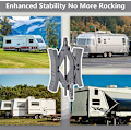 Miniatyrbild 6 av 6: RVPNR RV Hjulklossstabilisator,Camper X Chocks Hjulstabilisator, Heavy Duty Hjulklossar för släpvagnar (2 paket) med insexhylsa, råtta Grey