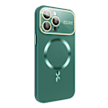 Miniatyrbild 1 av 5: Magsafe- case kompatibelt med Iphone 15 Pro Max, reptåligt matt stötsäkert cover med helt kameralinsskydd Green For iPhone 15 Pro Max