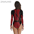 Miniatyrbild 3 av 4: Zawaland Vuxen Superhjälte Deadpool Wolverine Tryck Långärmad Fest Overall Cosplay Kostym Halloween Fest Zentai Bodysuit L-XL 184