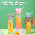 Miniatyrbild 2 av 5: 650 ml Gradient Matte Spray Behändig vattenflaska Portabel stor sportkopp för utomhussporter Black 650ml