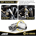 Miniatyrbild 3 av 6: JACO Lightning L2-serien däckluftchuck - 1/4&#34; F-NPT | Open Flow (2-pack)