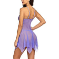 Miniatyrbild 2 av 4: Damunderkläder Set Mjuk Babydoll Spetskopp Sling Nattkläder Mesh Chemise Sovkläder Klänning Light Purple S