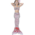 Miniatyrbild 1 av 4: Barn Flickor Mermaid Tail Bikini Set Badkläder Baddräkt Simdräkt Pink 10-11 Years