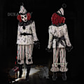 Miniatyrbild 2 av 4: Clown Cosplay Kostym Halloween Fest Herr Dam Cos Suits Outfit Uniform Barn Rollspel Fest Natt Clown XL KID
