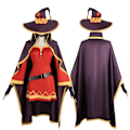 Miniatyrbild 4 av 4: Anime Megumin Cosplay Kostym Kvinnor Trollkarl Klänning Outfits Megumin Cos Peruk Halloween Cos Kostymer XS A3 Costume Wig