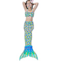 Miniatyrbild 1 av 4: Barn Flickor Mermaid Tail Bikini Set Badkläder Baddräkt Simdräkt Green 10-11 Years