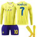Miniatyrbild 4 av 4: 2223 Saudi Al-Nassr FC Hemma långärmad T-shirt No.7 Ronaldo fotbollströja Set Träningströja