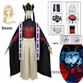 Miniatyrbild 1 av 4: Douma Cosplay Kostym Anime Peruk Demon Slayer Slayers Douma No Yaiba Kimetsu Kläder Capa Hatt Peruk Peruk Full Cloth Set XL A4 with lens