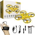 Miniatyrbild 4 av 5: Mini drone för barn, gestkontroll drone, handmanövrerade drönare med sensor inomhus drone för barn, liten Rc Quadcopter, 360 flips, med ledljus null none
