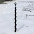 Miniatyrbild 2 av 5: Juldekoration 36 tums snömätare utomhus, järnkonst snömätare, linjal, djupmätare, metallgård regnmätare för utomhusbruk G null none