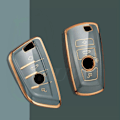 Miniatyrbild 4 av 5: Tpu Gold Edge Design bil för nyckel till case för 320li 3/5/7 Series Gt528 Gray