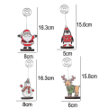 Miniatyrbild 2 av 3: 4 Stuks Leuke Kersttafel Kaart Memo Houder Stand, Foto Clips Houder Bureaustandard För Memo Papier Notitie