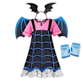 Miniatyrbild 1 av 4: Disney Anna Elsa Klänning Barn Prinsessklänning Flickor Barn Cosplay Persika Jul Karneval Fest Förklädnad Outfit Vampire Dress 5Y (120)