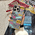 Miniatyrbild 5 av 5: Tecknad Frostat Dubbellager Färg Silver Phone Case Iphone 15 Case Case Stil F Vit Ypmd0900