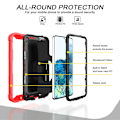 Miniatyrbild 2 av 5: Case för Samsung A12 5G Case, Galaxy A12 Case, Allytech Slim Fit Rugged 3-lagers stötsäkert skydd Hybrid Kickstand Phone case Cover för red+black