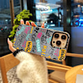 Miniatyrbild 4 av 5: Tecknad Frostat Dubbellager Färg Silver Phone Case Iphone 15 Case Case Stil F Vit Ypmd0900