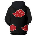 Miniatyrbild 3 av 4: Vuxna 3d- printed Anime Naruto Akatsuki Sweatshirt Byxor Huvtröja Pullover Byxor Cosplay kostym Top 5XL