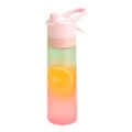 Miniatyrbild 1 av 5: 650 ml Gradient Matte Spray Behändig vattenflaska Portabel stor sportkopp för utomhussporter Pink 650ml