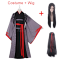 Miniatyrbild 1 av 4: Wei Wuxian/Lan Wangji Cosplay-dräkter Ancient Mo Dao Zu Shi Grandmaster of Demonic Cultivation Halloween-dräkt Peruker C89K223 L Wei Wuxian and wig