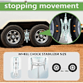 Miniatyrbild 2 av 6: RVPNR RV Hjulklossstabilisator,Camper X Chocks Hjulstabilisator, Heavy Duty Hjulklossar för släpvagnar (2 paket) med insexhylsa, råtta Silvery