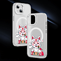 Miniatyrbild 1 av 2: Creative Painted Pattern Matte Hudvänlig Magsafe magnetiskt phone case Lämplig för Iphone och andra modeller Style I Transparent Ypcx0122