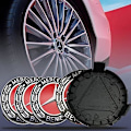 Miniatyrbild 3 av 4: 4ST 75mm/2,95&#39;&#39; Hjulnavslogotypkapslar med passform för serie C ML CLS S GL SL E CLK CL GL as picture