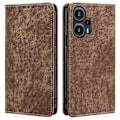 Miniatyrbild 1 av 5: Texturerat cover för Xiaomi Redmi Note 12 Turbo / Poco F5 5g Rfid blockerande plånbok Magnetisk läder Flip Stand Case Brown