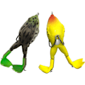 Miniatyrbild 2 av 6: Eterspr 2 stycken grodbeten, silikon groda fiskedrag, dubbla propeller grodor Soft Bait, för fiskeutrustning, fiskeentusiaster