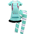 Miniatyrbild 1 av 4: Flickor Wreck-It Ralph 2 Kläder Vanellope Von Schweetz Vocaloid Cosplay Halloween Kostym Barn Klänning Byxor Set Kläder för Flicka 4T dress-pants