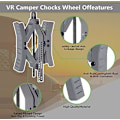 Miniatyrbild 4 av 6: RVPNR RV Hjulklossstabilisator,Camper X Chocks Hjulstabilisator, Heavy Duty Hjulklossar för släpvagnar (2 paket) med insexhylsa, råtta Grey