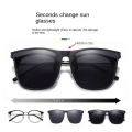 Miniatyrbild 5 av 5: Polariserade Clip-on solglasögon Unisex Anti-Glare Silver