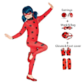Miniatyrbild 1 av 4: 2024 Jul Barnkläder Karneval Barnkläder Karneval Halloween Födelsedagsfest Barnkläder Nyckelpiga XL 130-145cm Superhero 6pcs