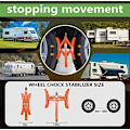 Miniatyrbild 5 av 6: RVPNR RV Hjulklossstabilisator,Camper X Chocks Hjulstabilisator, Heavy Duty Hjulklossar för släpvagnar (2 paket) med insexhylsa, råtta Red