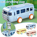 Miniatyrbild 4 av 5: Barnbil Halmvattenkopp Bildrickskopp Läcksäker Fancy design Blue