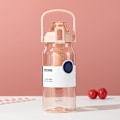 Miniatyrbild 4 av 5: Vattenflaska - Läckagesäkra Bpa-fria vattenflaskor, låsfunktion och fällbart lock, dricksvattenkoppar Pink 1000ml