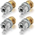 Miniatyrbild 1 av 7: Dreyoo Lock på Air Chuck, 1/4&#39;&#39; FNPT Heavy Duty Closed Flow Däckchuck för däckinflator Luftkompressor Lufttillbehörssats, standard 4