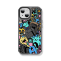 Miniatyrbild 1 av 4: Creative Painted Pattern Matte Hudvänlig Magsafe magnetiskt phone case Lämplig för Iphone och andra modeller Style F Transparent Svart Ypcx